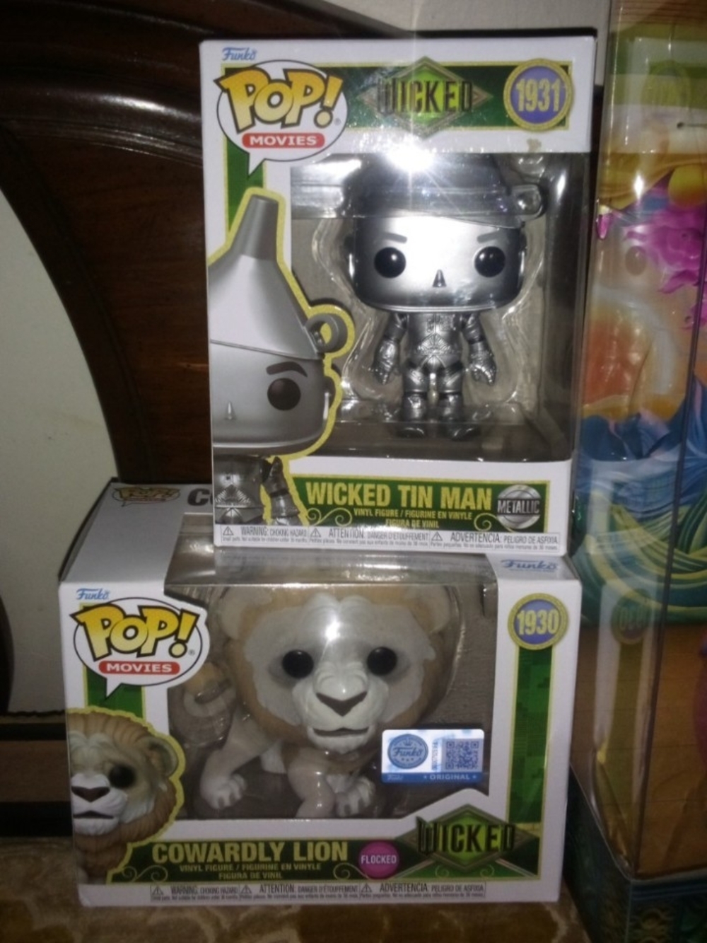 Funko Pop! Movies Wicked Tin Man & Cowardly Lion Duo Silver & Cream Wizard Of Oz - Picture 2 of 6